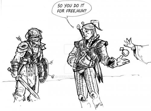 Witcher vs Dragonborn by OFFO.jpg